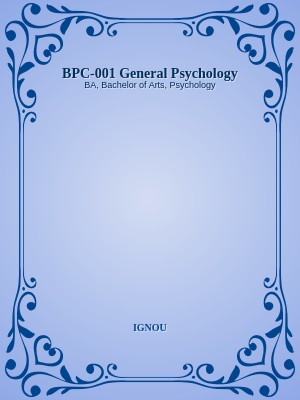BPC-001 General Psychology